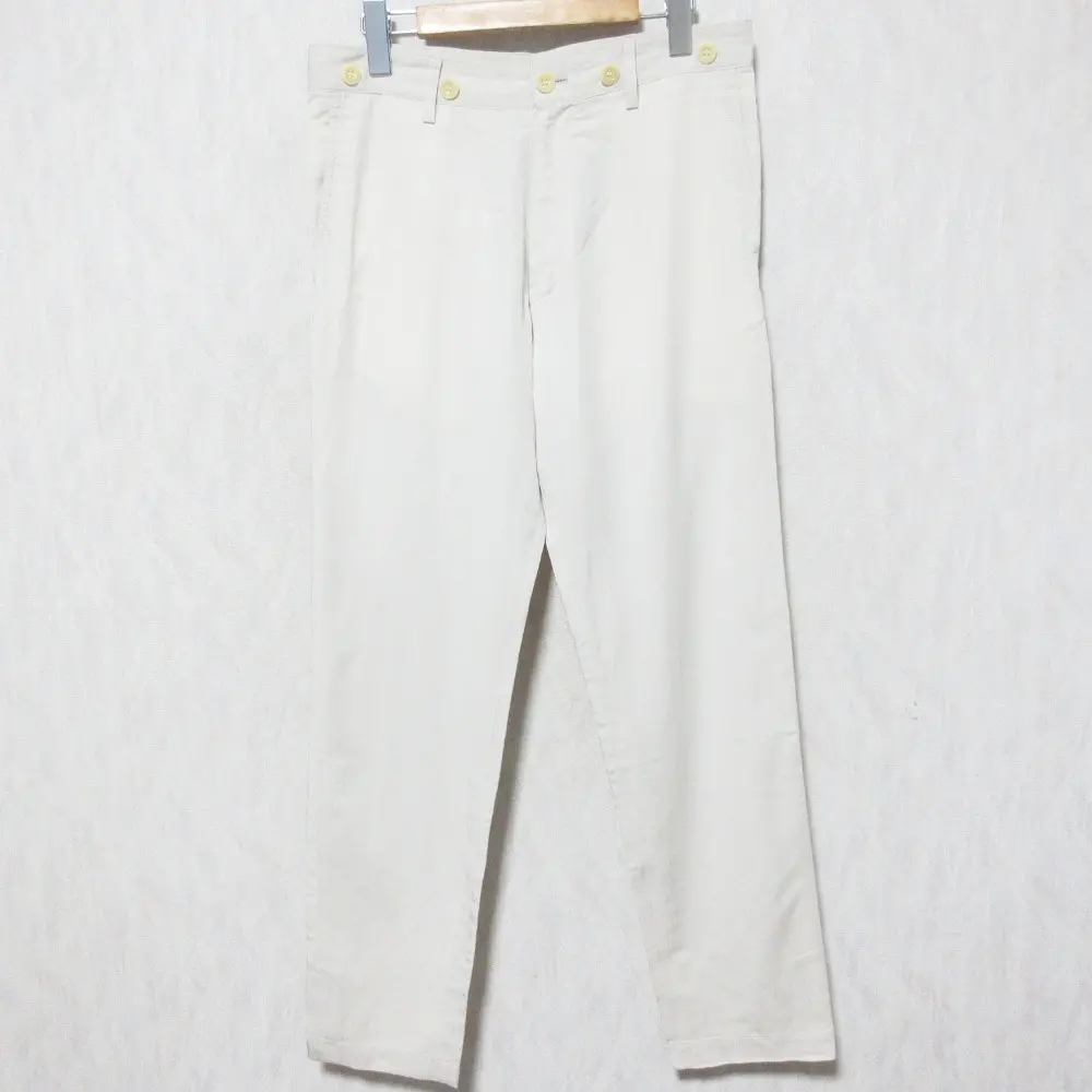 Y's Yohji Yamamoto ワイズ ヨウジヤマモト サスペンダーボタン付き パンツ YM-P24-21 2 ライトベージュ