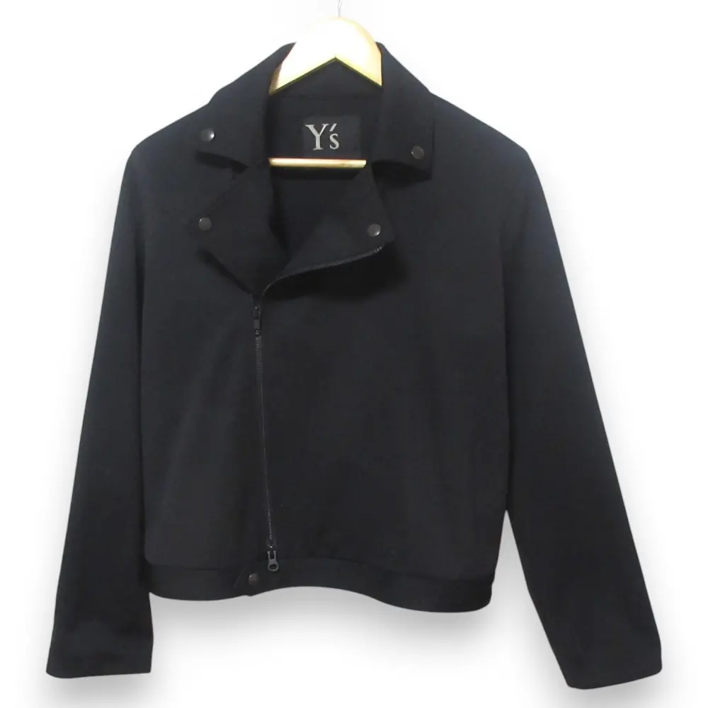 Y's Yohji Yamamoto ワイズ ヨウジヤマモト ストレッチ ダブル ライダースジャケット YU-T16-569 サイズ2 ブラック