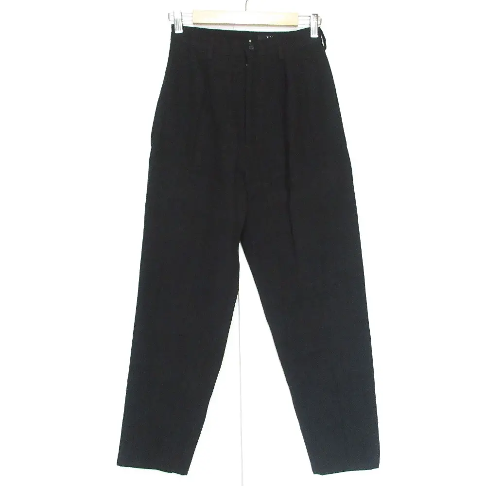 Y's YOHJI YAMAMOTO ワイズ ヨウジヤマモト ヴィンテージ タック テーパードパンツ スラックス M ブラック