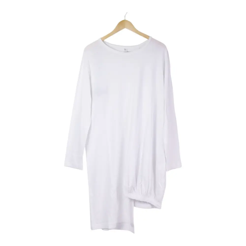 21SS Y's ヨウジヤマモト FLEECE PATCH ASSYME LONG SLEEVE T カットソー ロングスリーブTシャツ 2 ホワイト