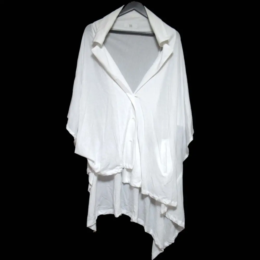 24SS Y's ワイズ ヨウジヤマモト アシンメトリー ラペルカーディガン YS-T10-063 2サイズ ホワイト