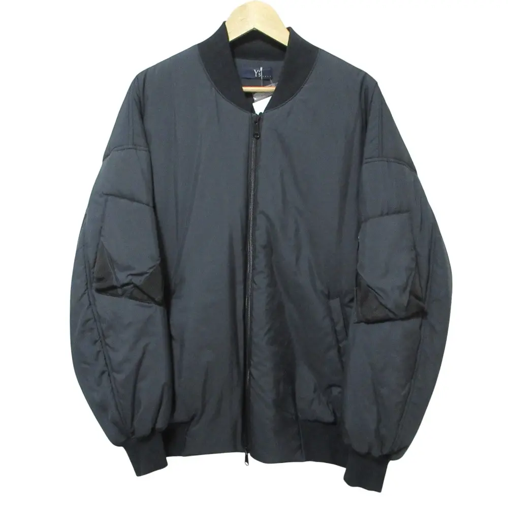 22AW Y's… ワイズビー ボンバージャケット タフタ中綿ブルゾン 3 ネイビー