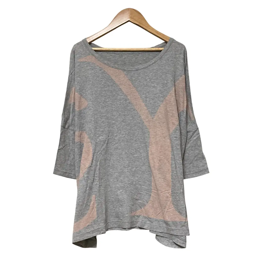 Y's Yohji Yamamoto ワイズ ヨウジヤマモト ビッグロゴ Tシャツ カットソー YE-T17-676 サイズ2 グレー