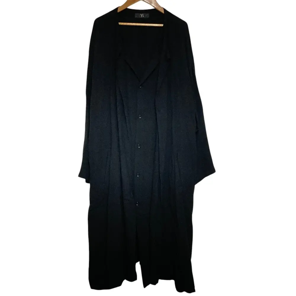 24AW Y’s Yohji Yamamoto ワイズ ヨウジヤマモト ノーカラードレス ワンピース yj-d03-104 サイズ1 ブラック