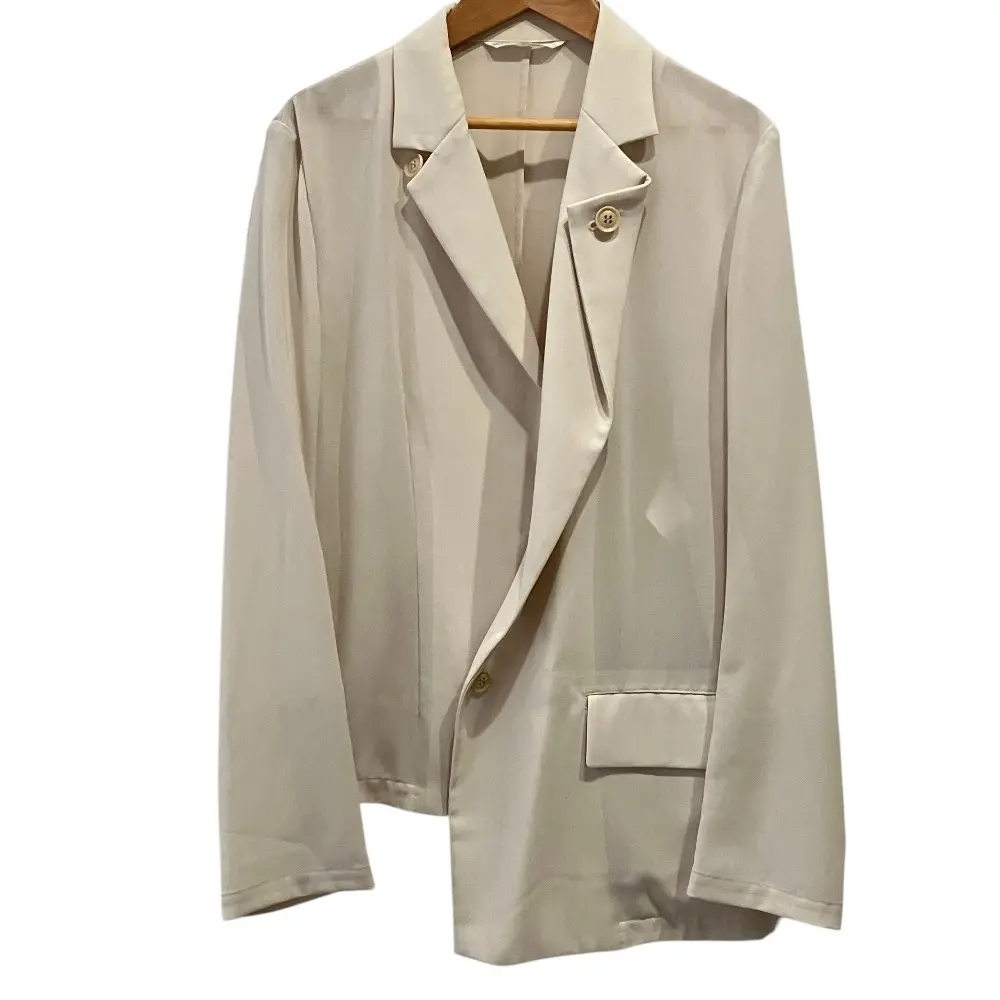 Y'S Yohji Yamamoto ワイズ ヨウジヤマモト FOLD LAPEL JACKET アシンメトリージャケット YD-J06-902 サイズ2 ベージュ