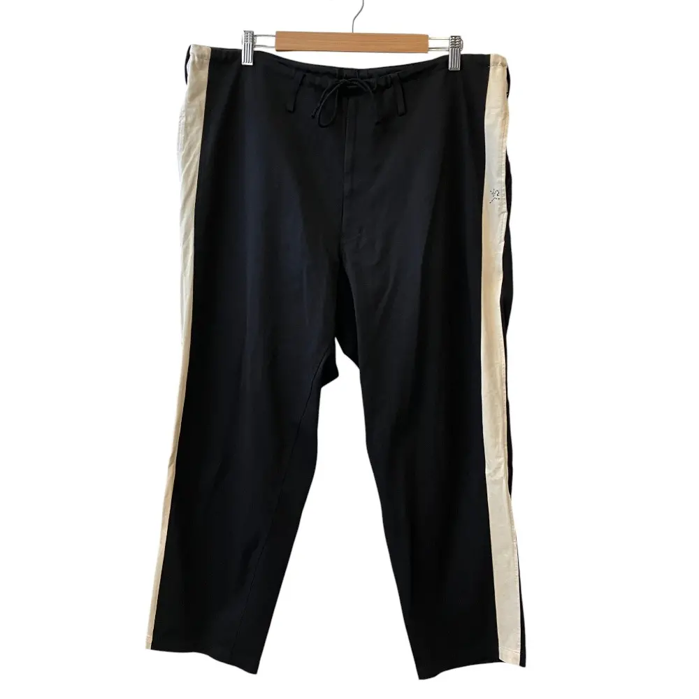 Y's Yohji Yamamoto ワイズヨウジヤマモト サイドライン ドローコード ワイドパンツ YG-P72-059 サイズ2 ブラック