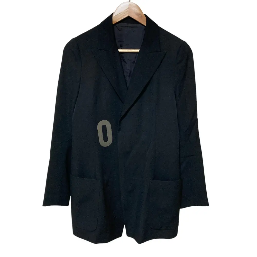 Y's Yohji Yamamoto ワイズ ヨウジヤマモト 0プリント ロングテーラードジャケット 1 ブラック