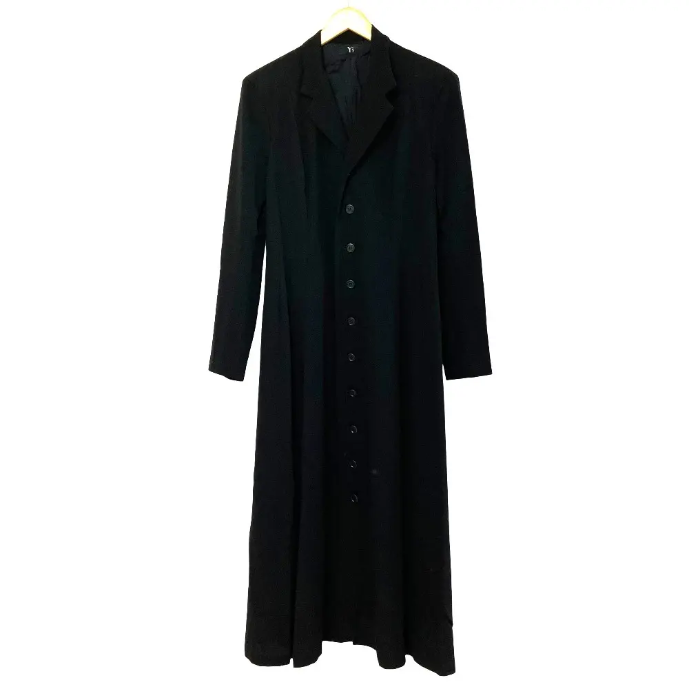 90’S Y's Yohji Yamamoto ワイズ ヨウジヤマモト ヴィンテージ ウール マキシワンピース YX-D19-114 サイズM ブラック