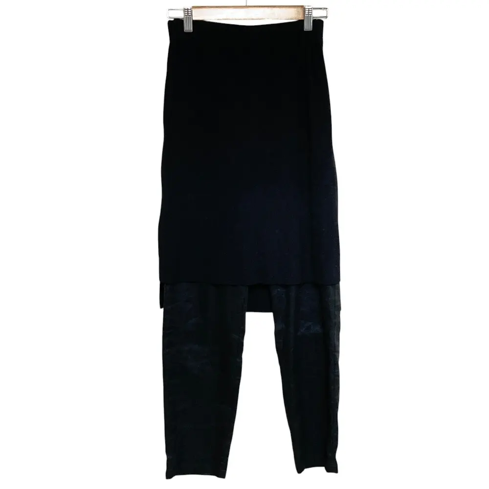 RISMAT by Y's YOHJI YAMAMOTO リスマットバイワイズ ヨウジヤマモト ニットスカート レイヤードパンツ YE-P14-345 1 ブラック