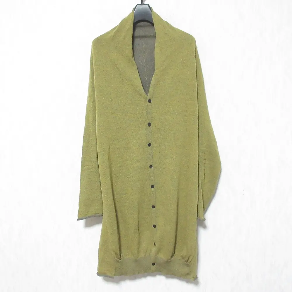 Y's Yohji Yamamoto ワイズ ヨウジヤマモト ウール ロング ニット カーディガン YL-K02-668 カーキ