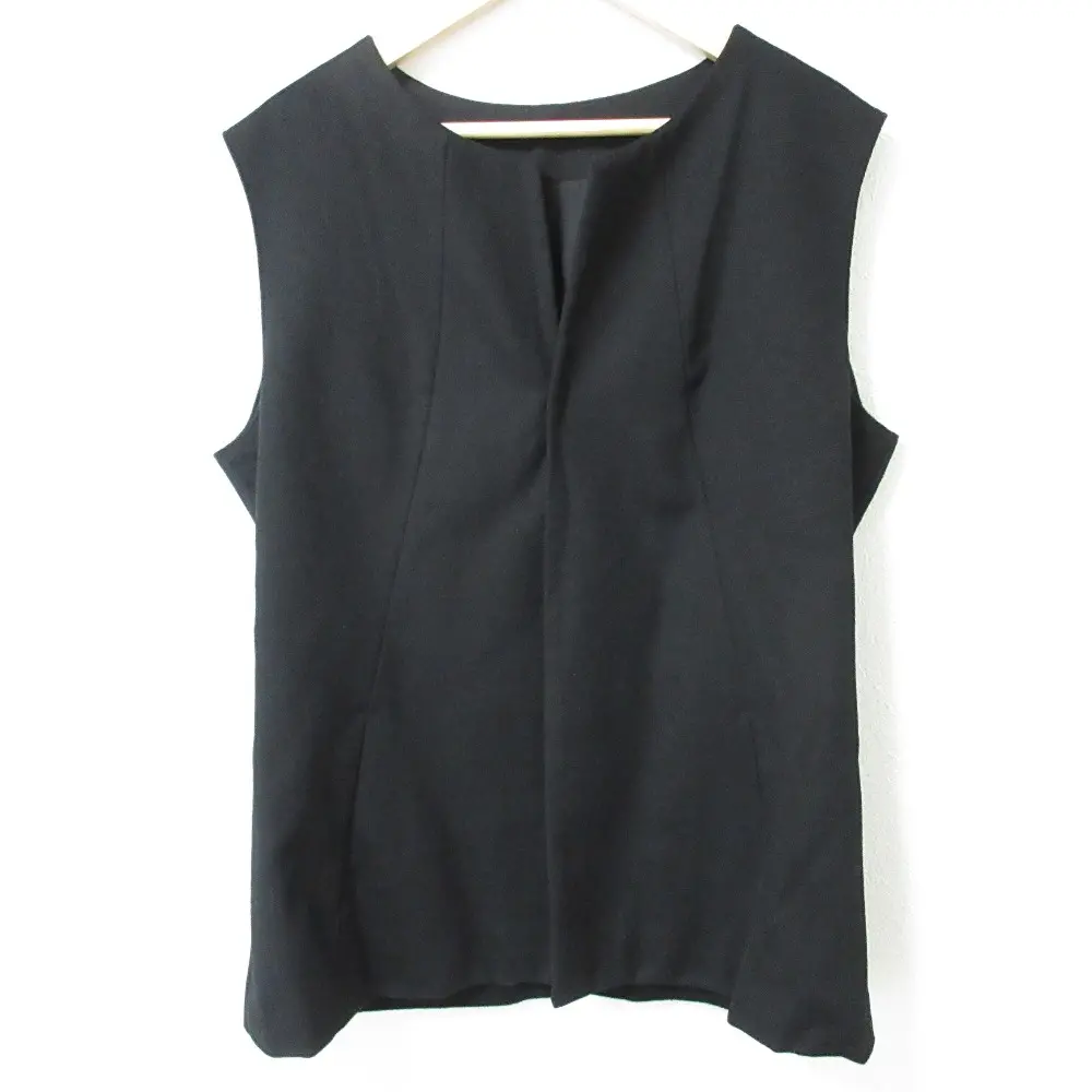 YOHJI YAMAMOTO +NOIR ヨウジヤマモトプリュスノアール ウール ベスト ジレ NT-J15-806 3 ブラック