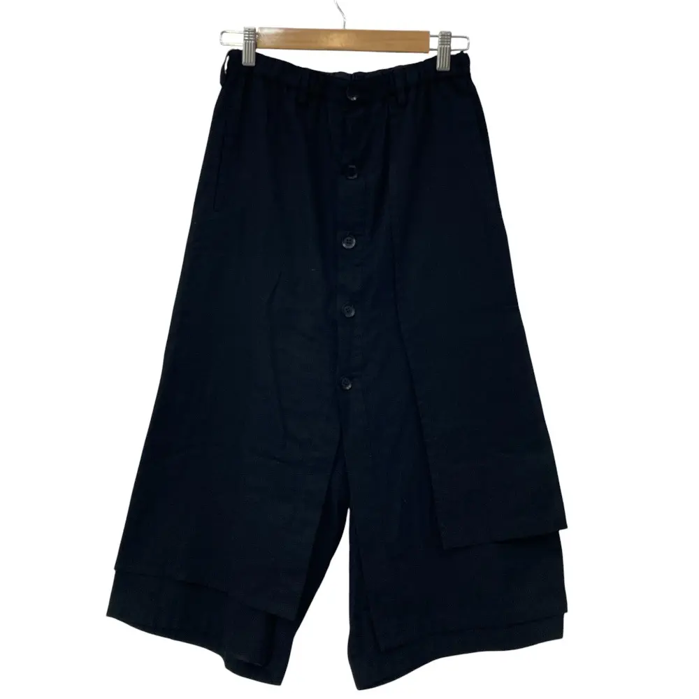 YOHJI YAMAMOTO +NOIR ヨウジヤマモト プリュス ノワール シアー レイヤード パンツ NO-P35-018 サイズ1 ブラック