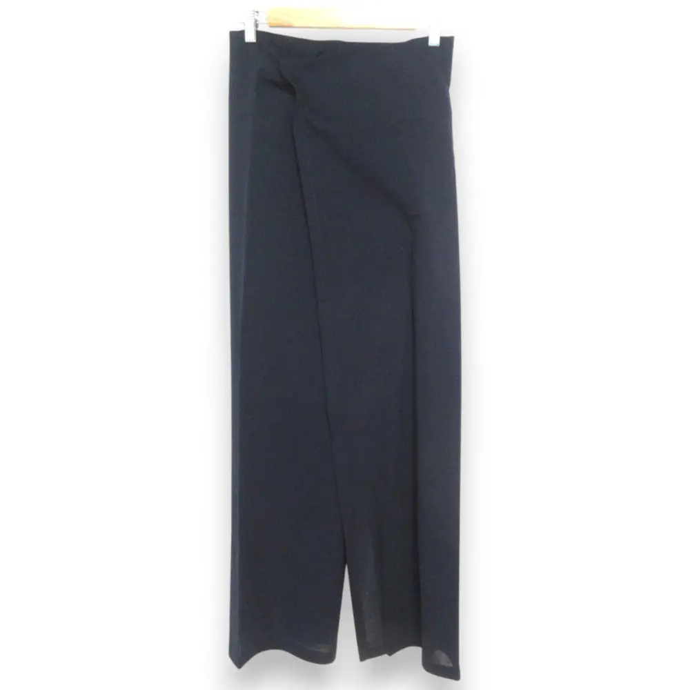 Yohji Yamamoto ヨウジヤマモト ウール100％ 袴パンツ ラップワイドパンツ FB-P12-101 Sサイズ ネイビー