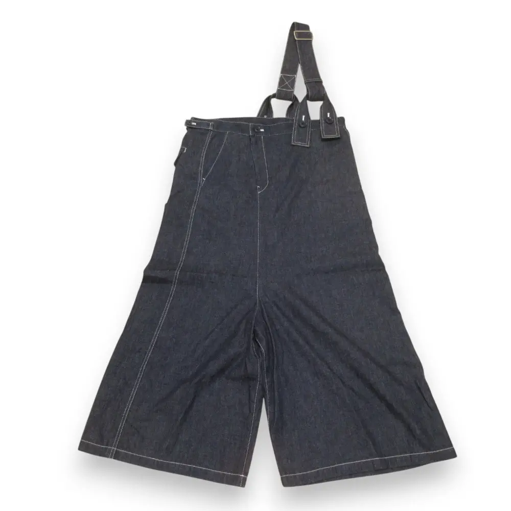 21SS Ground Y ヨウジヤマモト 6oz Denim Shoulder High Asymmetry Pants デニムワイドパンツ GT-P04-009 サイズ1 インディゴ