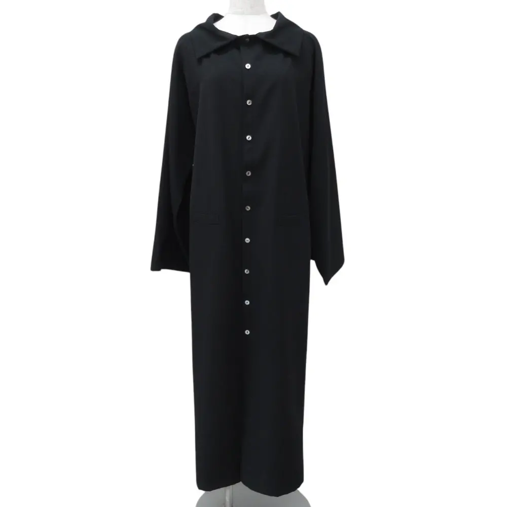 94AW Yohji Yamamoto ヨウジヤマモト 着物スリーブ ウール100% ロング ワンピース FV-D19-103 サイズS ブラック