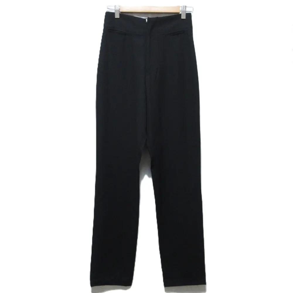 Yohji Yamamoto ヨウジヤマモト 90s ヴィンテージ ウールギャバジン スリム テーパードパンツ スラックス FJ-P03-100 S ブラック
