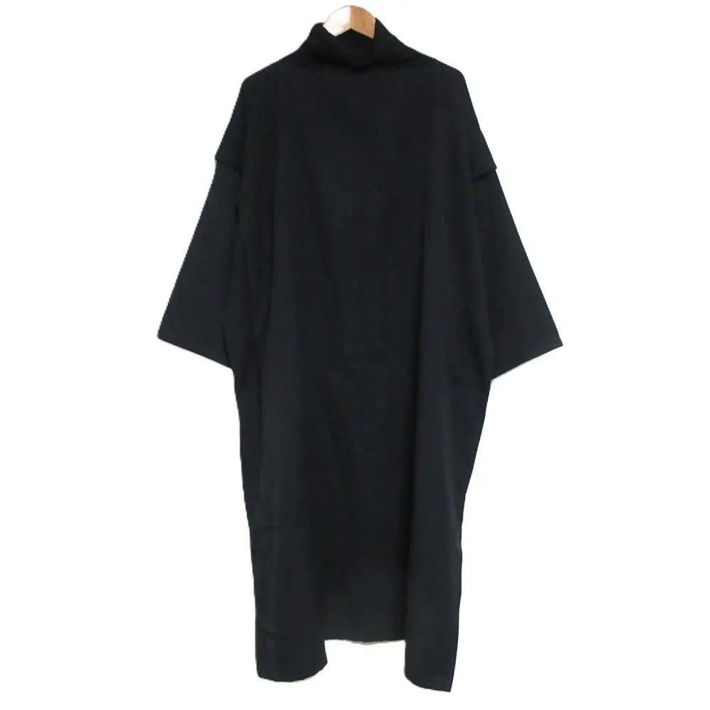 Yohji Yamamoto ヨウジヤマモト サイドスリット マキシ丈 オーバーサイズワンピース FB-D10-920 S ブラック