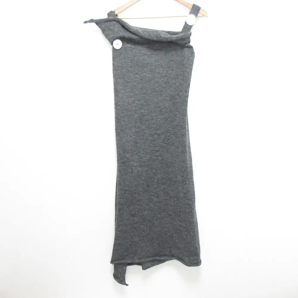 Yohji Yamamoto ヨウジヤマモト 98AWランウェイ着用 ヴィンテージ ウールニット ドレス ワンピース  FY-D04-982 サイズS グレー
