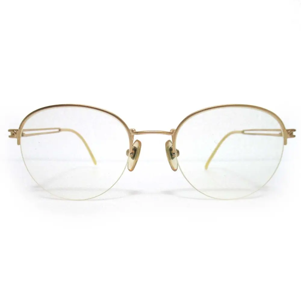 Yohji Yamamoto ヨウジヤマモト 度入り ハーフリム メガネ 眼鏡 51-4105 49□20-140 ゴールドフレームの買取実績【2025年1月買取】