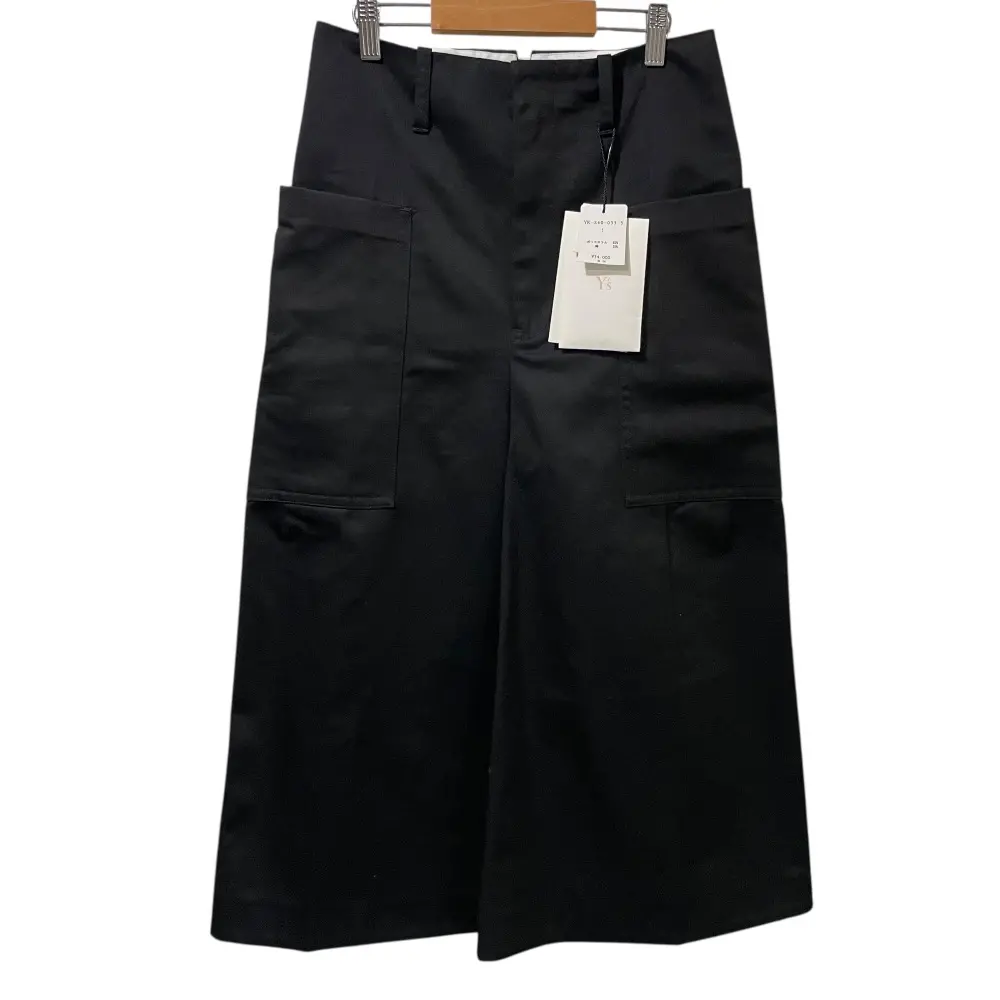 Y's Yohji Yamamoto ワイズピンク ヨウジヤマモト ひざ下丈 台形スカート 1 ブラック