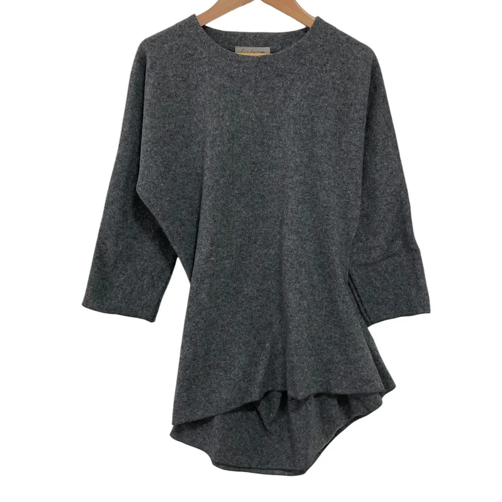 Yohji Yamamoto ヨウジヤマモト ウール ツイストデザイン 変形ニット FN-T21-187 サイズ3 グレー