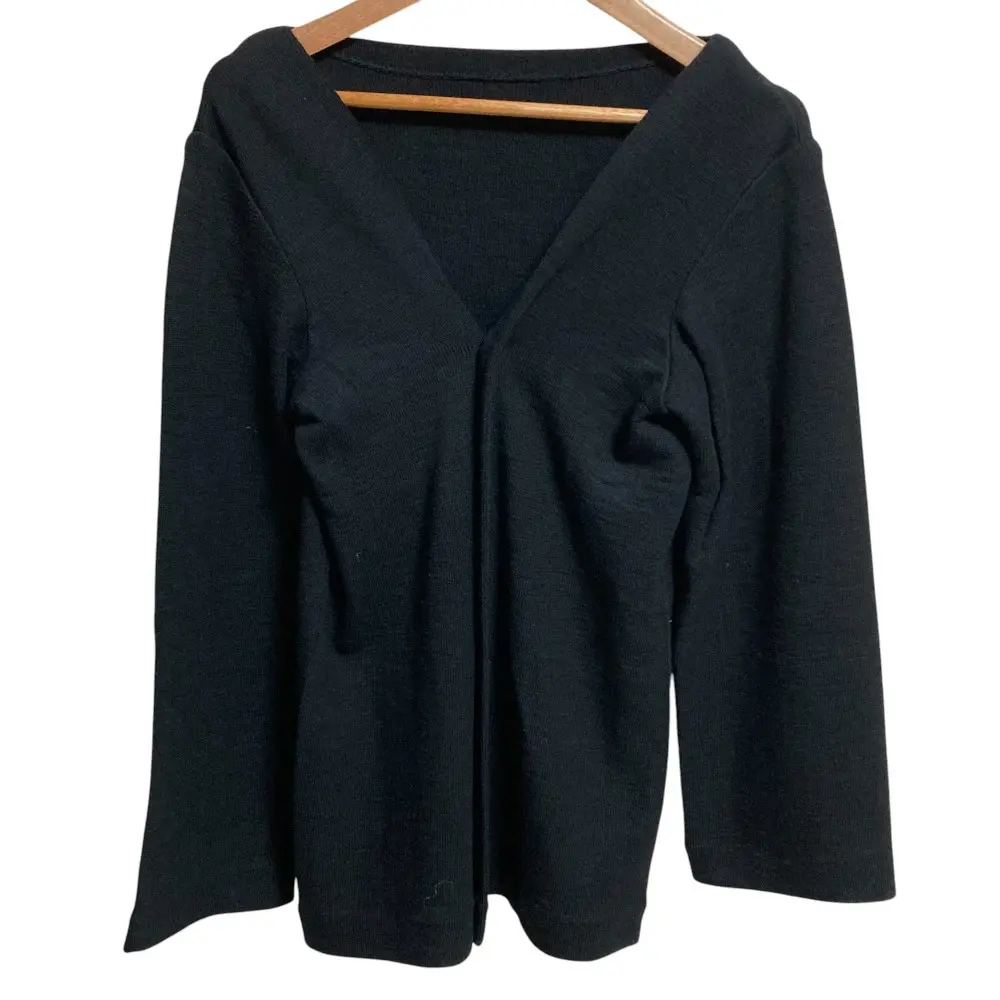 YOHJI YAMAMOTO ヨウジヤマモト ヴィンテージ 90s ウール Vネック ニット カーディガン Sサイズ ブラック