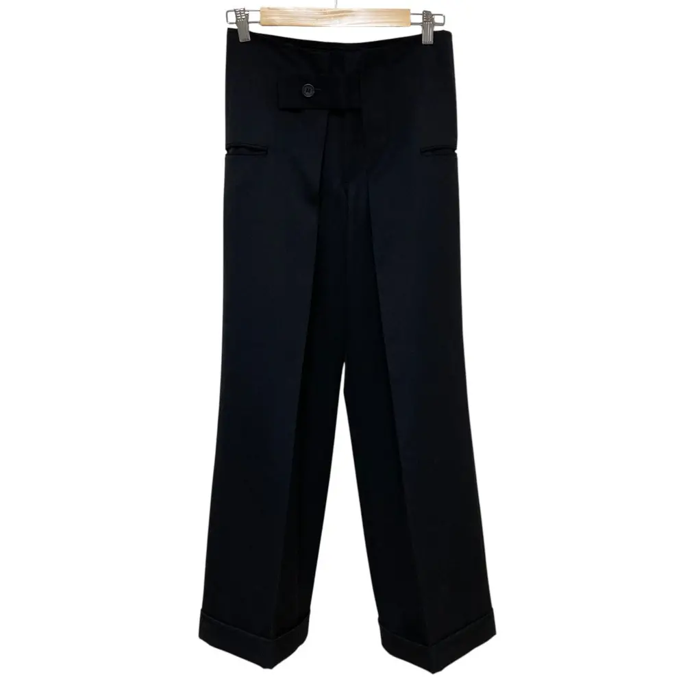 98AW Yohji Yamamoto ヨウジヤマモト ヴィンテージ タックワイドパンツ FY-P04-148 サイズXS ブラック