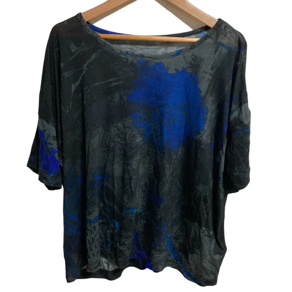 24SS Y's ヨウジヤマモト エスニックフラワーTシャツ YS-T45-266 サイズ2 ブラック ブルーの買取実績【2025年8月買取】