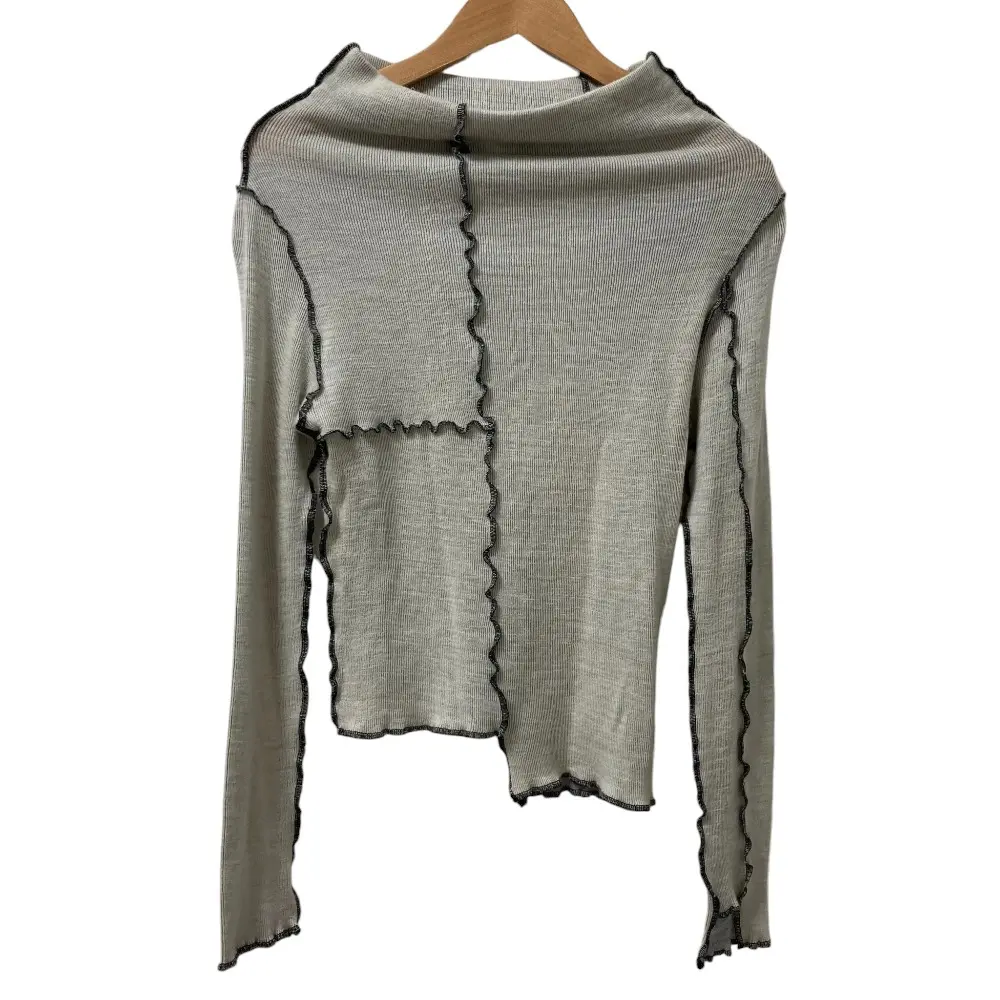 21AW Y's ワイズ ヨウジヤマモト リバーテレコオフネック ニット YK-T06-961 サイズ2 オフホワイト