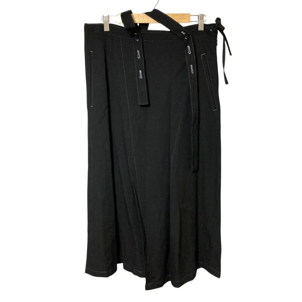Yohji Yamamoto ヨウジヤマモト ワンショルダー サスペンダー スカート FX-S95-100 サイズ1 ブラック