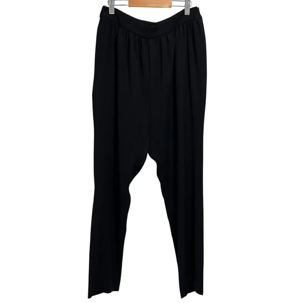 YOKO CHAN ヨーコチャン ハイウエスト ギャザーパンツ YCP-620-077 サイズ42 ブラック