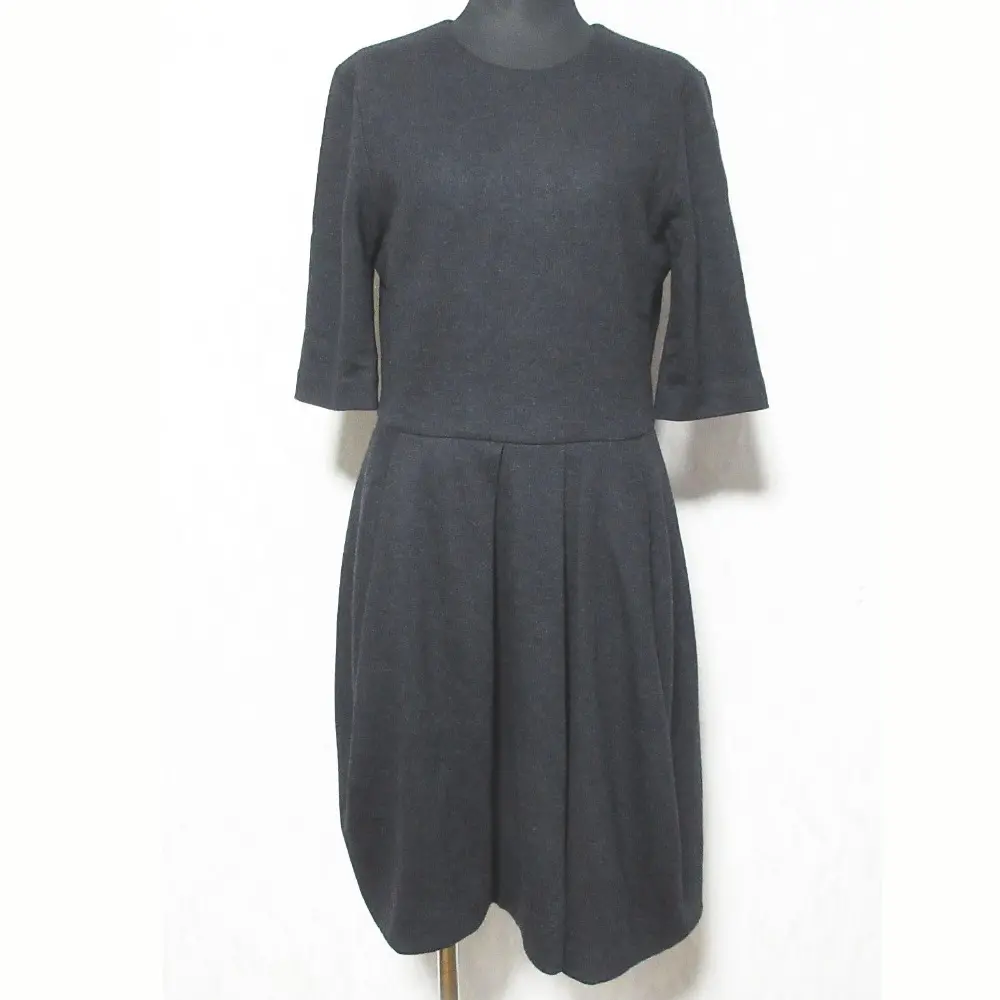 YOKO CHAN ヨーコチャン ウールワンピース YCD-414-141 サイズ40 グレー