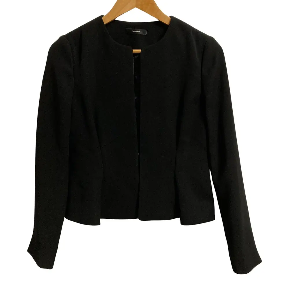 YOKO CHAN ヨーコチャン 2023年モデル ノーカラージャケット YCJ-923-096 サイズ38 ブラック