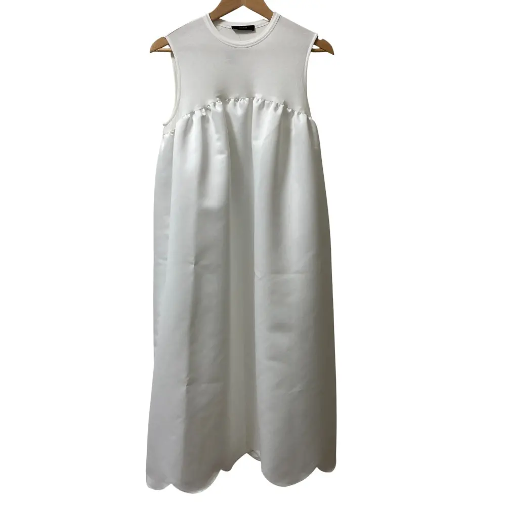 YOKO CHAN ヨーコチャン スカラップノースリーブワンピース YCD-221-760 サイズ38 ホワイト