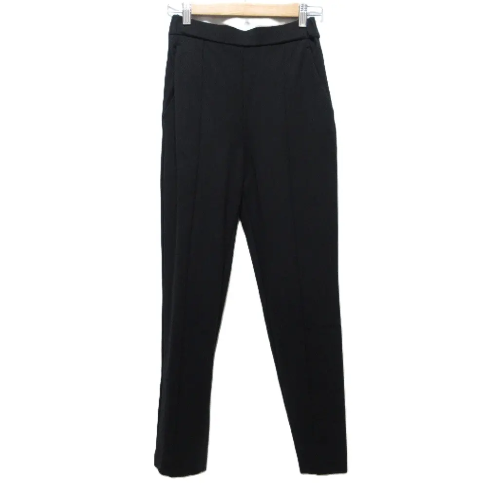 23AW yori ヨリ ぬくぬくスリムパンツ イージー テーパード スラックス YR22-23155AW 36 ブラック