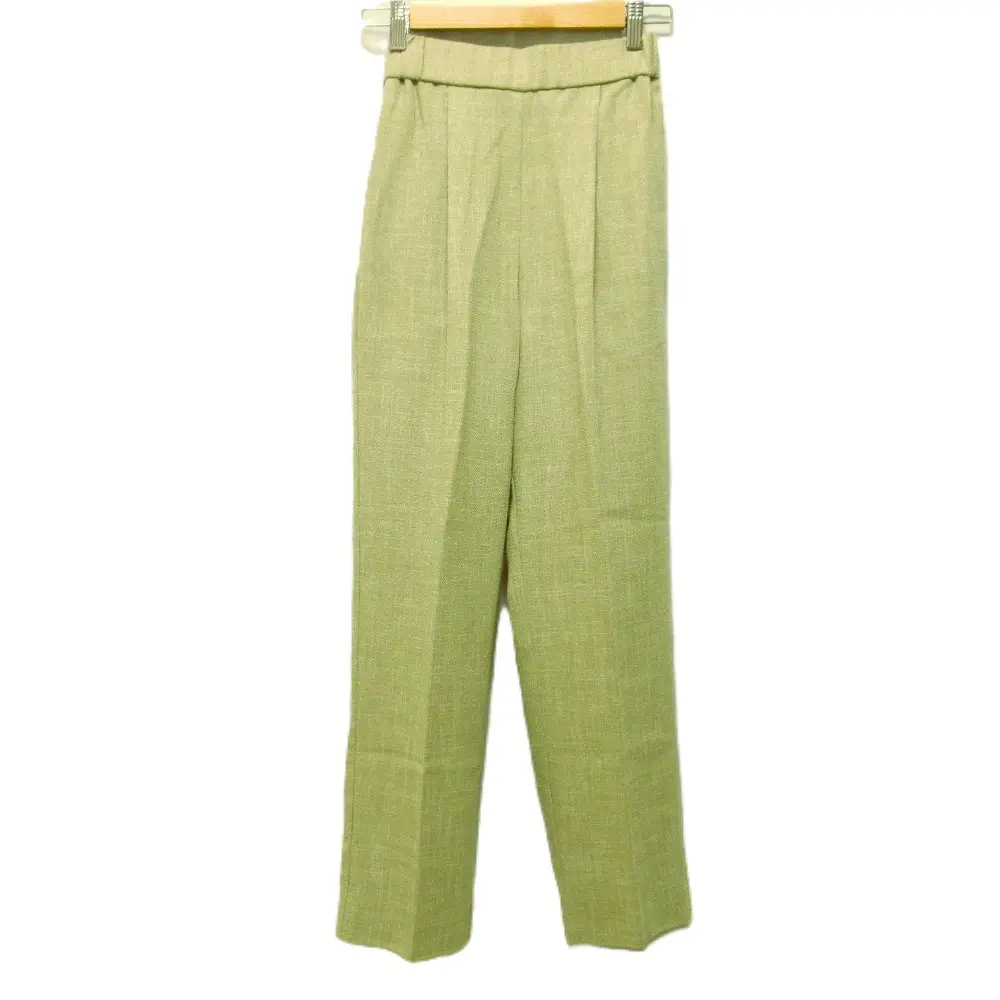23SS yori ヨリ リネンライクハンサムパンツ スリットヘム タック スリム スラックス YR22-23077SM 小さいサイズ 34 グレージュ