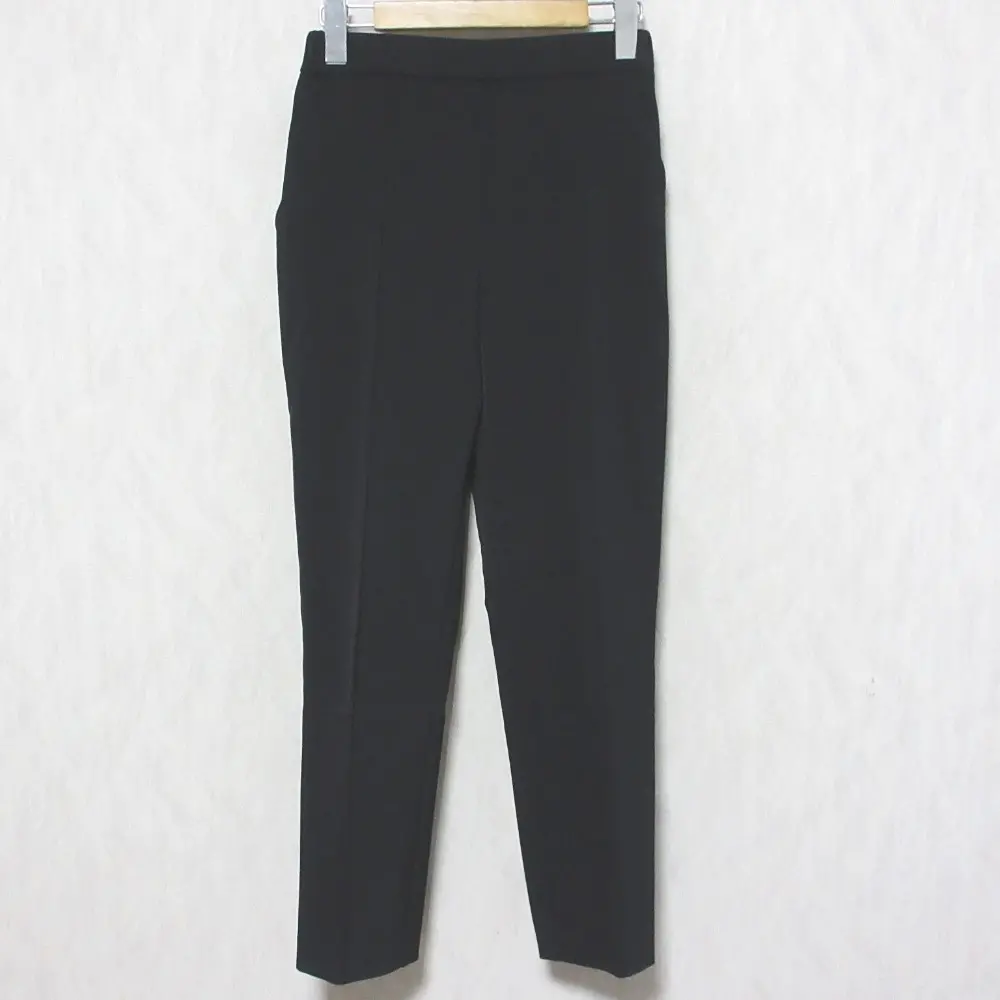 23SS yori ヨリ ピンタックストレッチパンツ スリム スラックス YR22-23050SP 38 ブラック