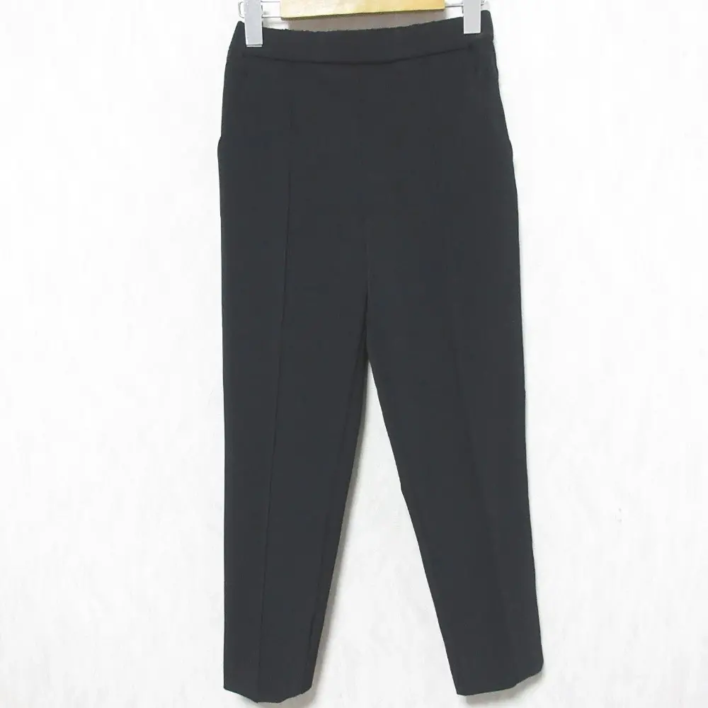 22AW yori ヨリ ピンタックストレッチパンツ イージー テーパード スラックス YR2222-111AW 36 ブラック