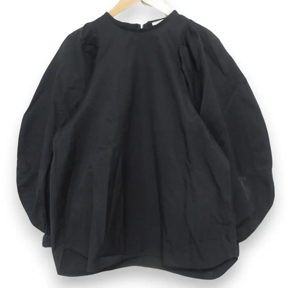 21AW yori ヨリ ビッグパフスリーブブラウス YR2121-103AW サイズF ブラック