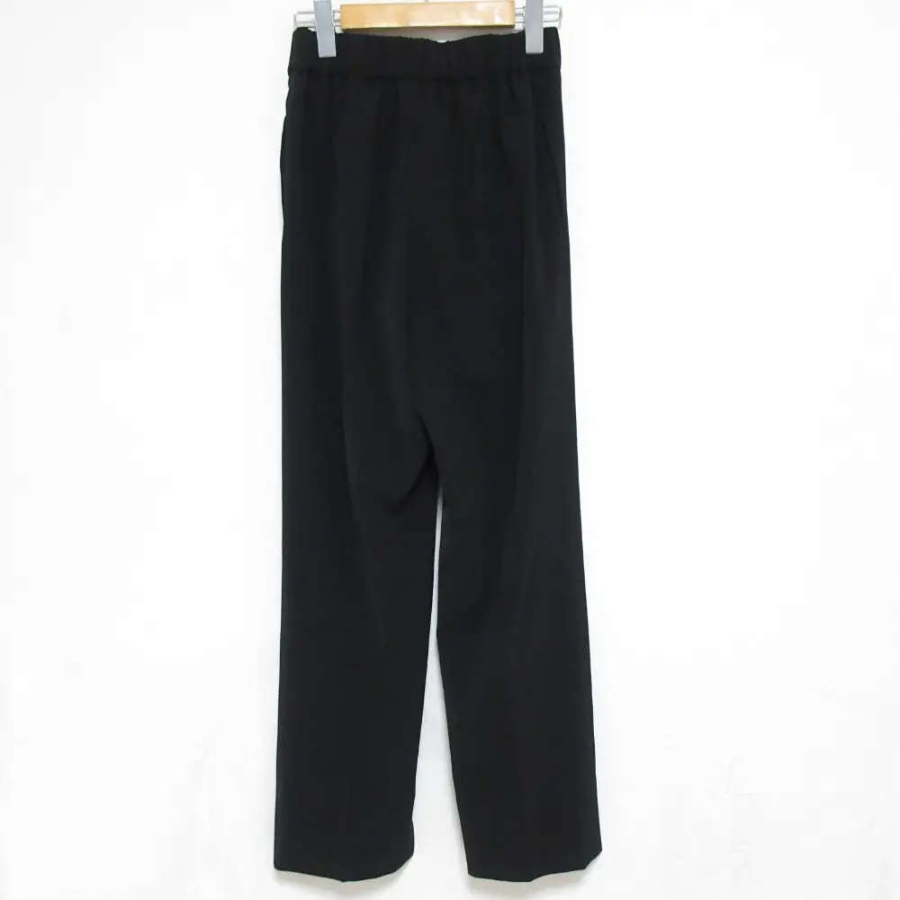 24SS yori ヨリ セレモニーハンサムパンツ ストレッチ イージーパンツ YR22-24024SP サイズ36 ブラック
