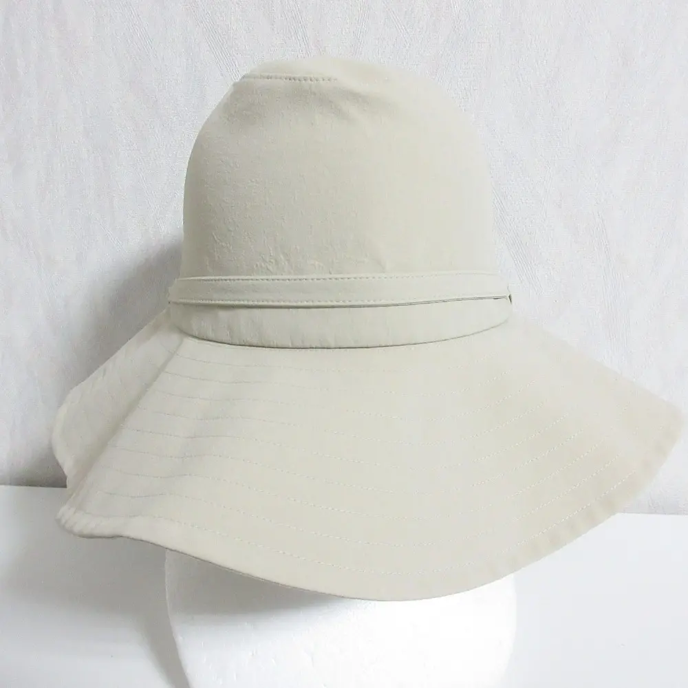22SS yori ヨリ サンブロック付きリボンハット 日除け ワイドブリム つば広 帽子 YR2226-045 M57cm ベージュの買取実績【2024年10月買取】