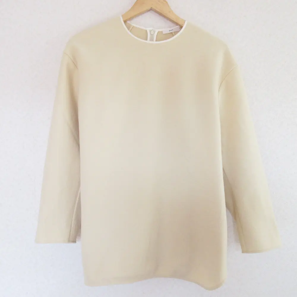 yori ヨリ 2024年モデル ダブルクロスTeeブラウス 長袖 プルオーバー カットソー YR21-24137K F キナリ ホワイト系