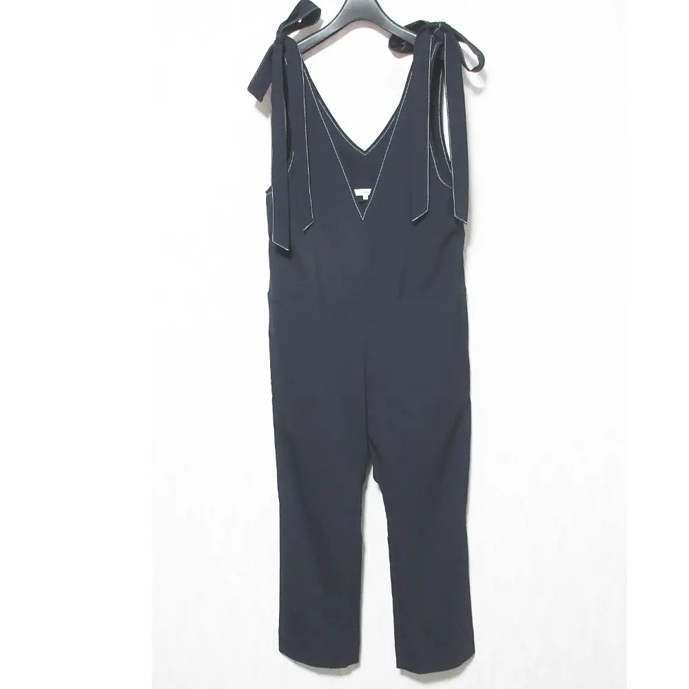 yori ヨリ トリアセリボンサロペット Vネック オールインワン YR2124-066SM 36 ネイビー