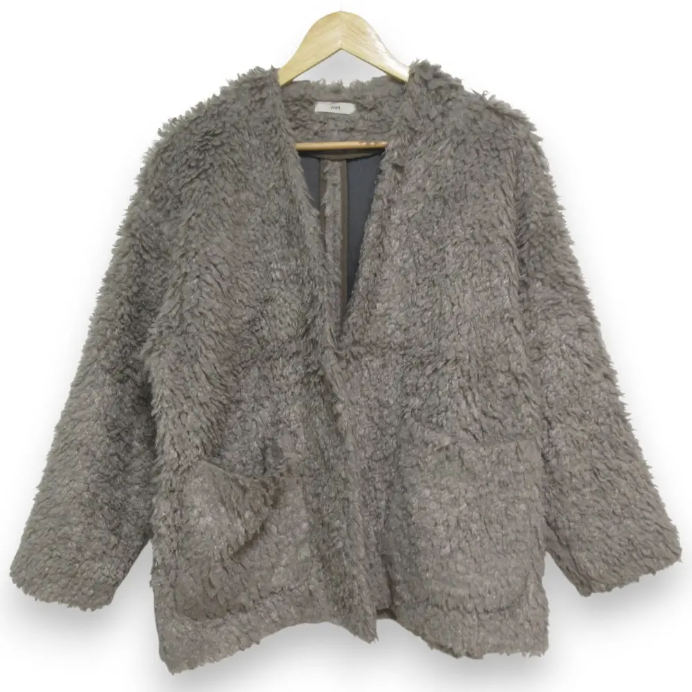 yori ヨリ プードルカーディガン ボアジャケット YR1925-101AT サイズF グレージュ