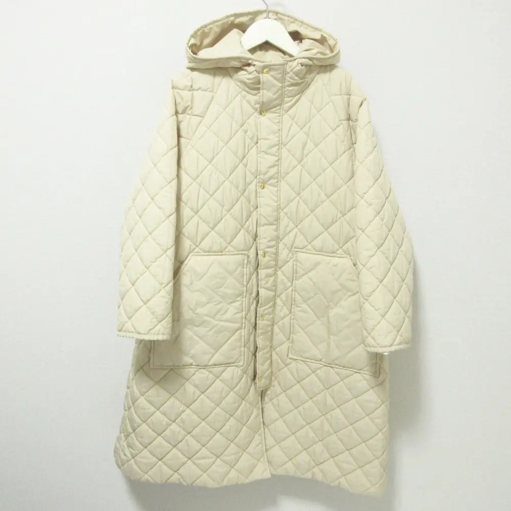 22AW yori ヨリ キルティングロングコート YR2225-140AW F ベージュ