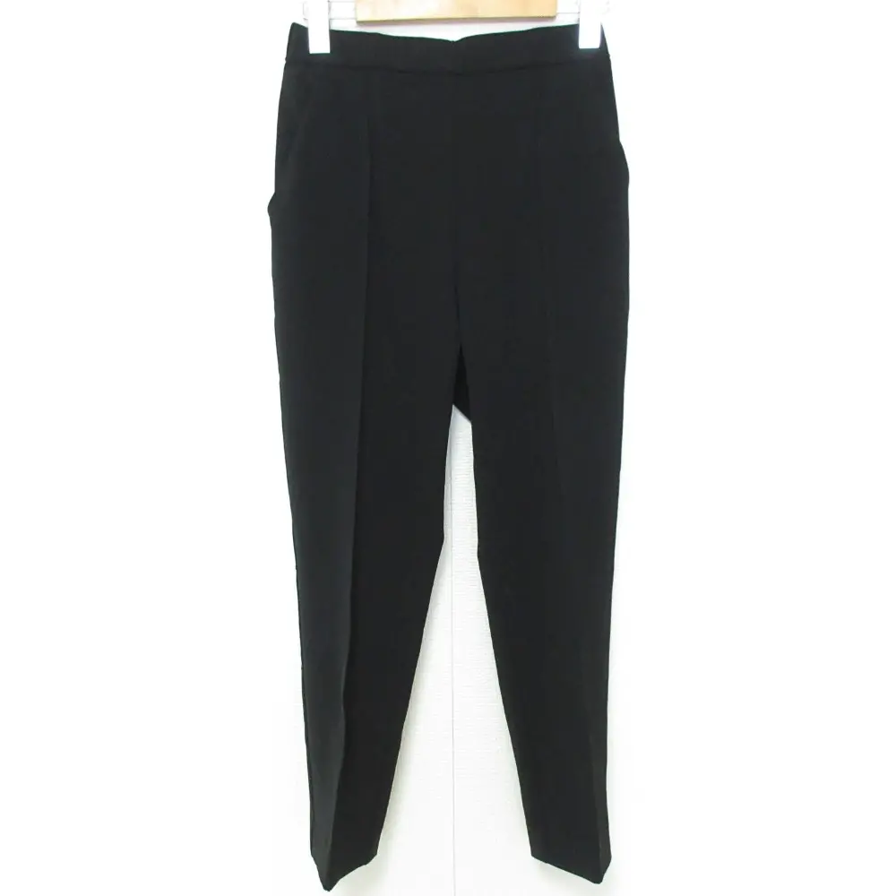 21SS yori ヨリ セレモニーピンタックパンツ ストレッチスラックス サイズ36 ブラック