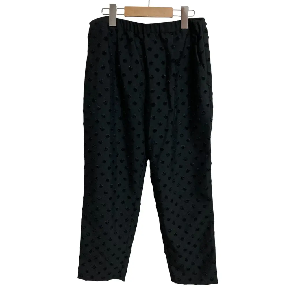 yori ヨリ ドットタックパンツ テーパード スラックス YR1722-041SM サイズ38 ブラック