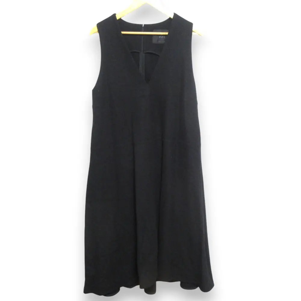 yori ヨリ ウール100％ ノースリーブ ロングワンピース ジャンパースカート YR1614-168AT サイズF ブラック
