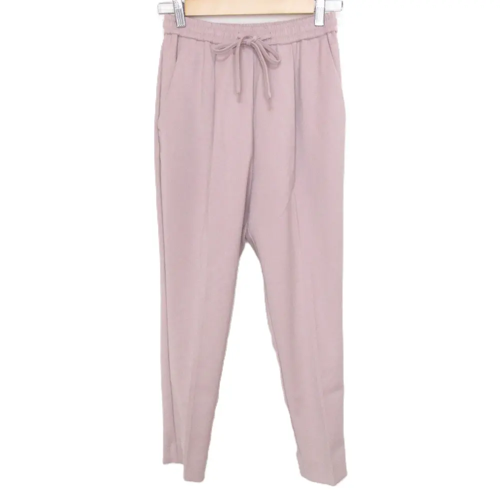 23AW yori ヨリ マットダブルクロススティックパンツ 34 くすみピンク