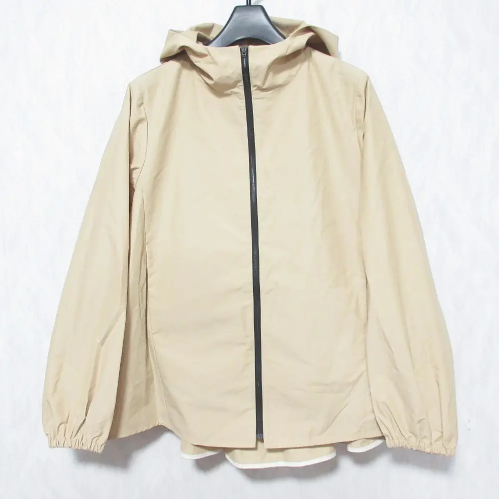 yori ヨリ バックギャザー ジップパーカー ブルゾン YR1925-148AT F ベージュ